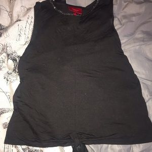 Tie front tank top